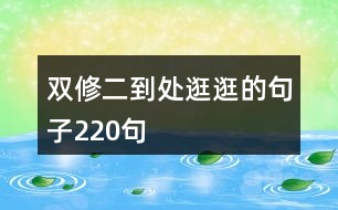 雙修二到處逛逛的句子220句