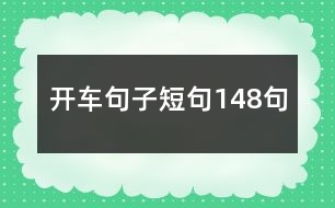 開(kāi)車句子短句148句