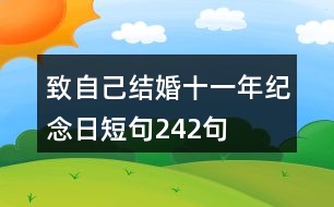 致自己結(jié)婚十一年紀念日短句242句