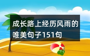 成長(zhǎng)路上經(jīng)歷風(fēng)雨的唯美句子151句