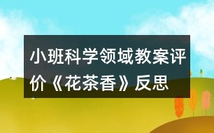 小班科學領(lǐng)域教案評價《花茶香》反思