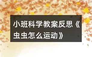 小班科學教案反思《蟲蟲怎么運動》