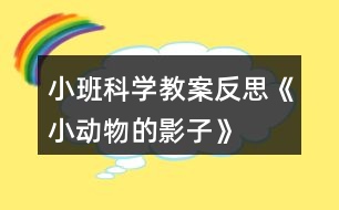 小班科學(xué)教案反思《小動(dòng)物的影子》