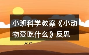 小班科學(xué)教案《小動(dòng)物愛吃什么》反思