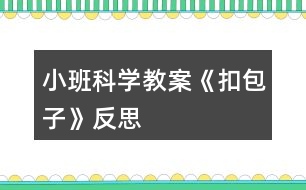 小班科學教案《扣包子》反思