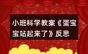 小班科學(xué)教案《蛋寶寶站起來(lái)了》反思