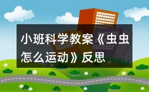 小班科學(xué)教案《蟲蟲怎么運(yùn)動》反思