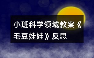 小班科學領域教案《毛豆娃娃》反思