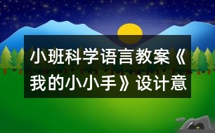 小班科學(xué)語言教案《我的小小手》設(shè)計意圖總結(jié)