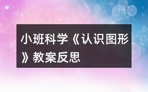 小班科學《認識圖形》教案反思