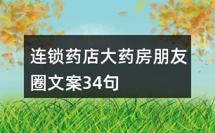 連鎖藥店、大藥房朋友圈文案34句