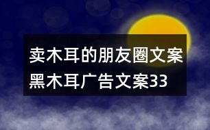 賣木耳的朋友圈文案、黑木耳廣告文案33句
