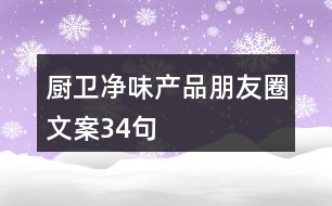 廚衛(wèi)凈味產品朋友圈文案34句
