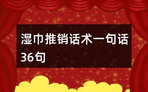 濕巾推銷(xiāo)話術(shù)一句話36句