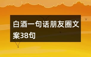 白酒一句話(huà)朋友圈文案38句