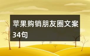 蘋果購銷朋友圈文案34句