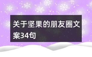 關于堅果的朋友圈文案34句