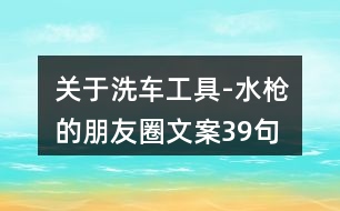 關于洗車工具-水槍的朋友圈文案39句