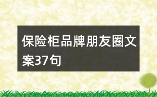 保險柜品牌朋友圈文案37句