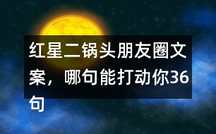 紅星二鍋頭朋友圈文案，哪句能打動(dòng)你36句