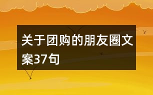 關(guān)于團(tuán)購(gòu)的朋友圈文案37句
