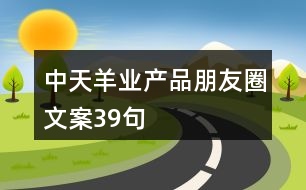 中天羊業(yè)產(chǎn)品朋友圈文案39句