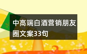 中高端白酒營銷朋友圈文案33句