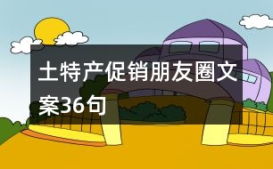 土特產(chǎn)促銷朋友圈文案36句