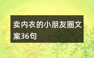 賣(mài)內(nèi)衣的小朋友圈文案36句