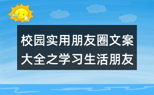 校園實用朋友圈文案大全之學(xué)習生活朋友圈文案40句