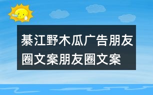 綦江野木瓜廣告朋友圈文案、朋友圈文案37句