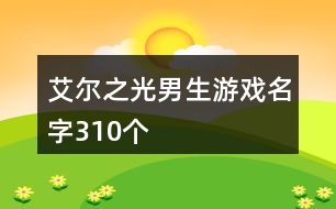 艾爾之光男生游戲名字310個