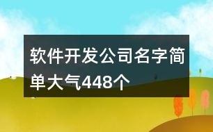 軟件開發(fā)公司名字簡單大氣448個(gè)