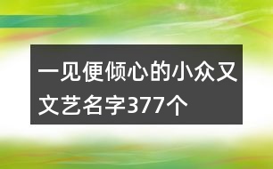 一見(jiàn)便傾心的小眾又文藝名字377個(gè)