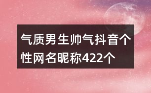 氣質(zhì)男生帥氣抖音個(gè)性網(wǎng)名昵稱(chēng)422個(gè)