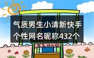 氣質男生小清新快手個性網名昵稱432個