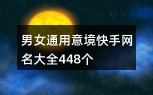 男女通用意境快手網(wǎng)名大全448個