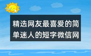 精選網(wǎng)友最喜愛的簡單迷人的短字微信網(wǎng)名379個