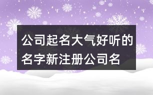 公司起名大氣好聽的名字,新注冊公司名稱大全440個(gè)