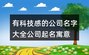 有科技感的公司名字大全,公司起名寓意生意紅紅火火441個