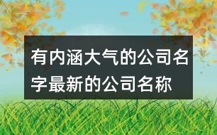 有內涵大氣的公司名字,最新的公司名稱大全447個