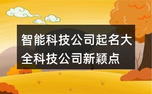 智能科技公司起名大全,科技公司新穎點(diǎn)的名字416個