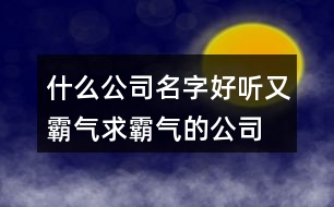 什么公司名字好聽(tīng)又霸氣,求霸氣的公司名字大全381個(gè)
