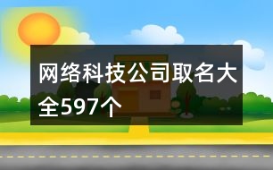 網(wǎng)絡(luò)科技公司取名大全597個