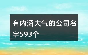 有內涵大氣的公司名字593個
