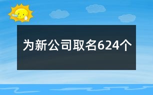 為新公司取名624個