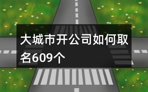 大城市開(kāi)公司如何取名609個(gè)