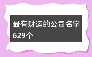 最有財(cái)運(yùn)的公司名字629個(gè)