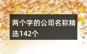 兩個(gè)字的公司名稱(chēng)精選142個(gè)