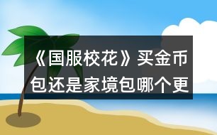 《國(guó)服?；ā焚I(mǎi)金幣包還是家境包哪個(gè)更劃算